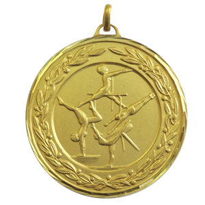 Gold Premium Classic Female Gymnastics Medal (size: 50mm) - 979250FG