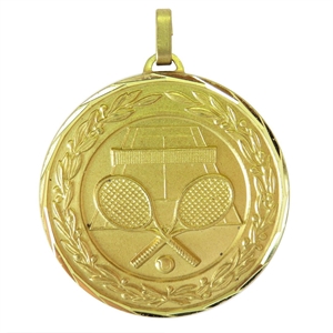 Gold Premium Classic Tennis Medal (size: 50mm) - 962150FG