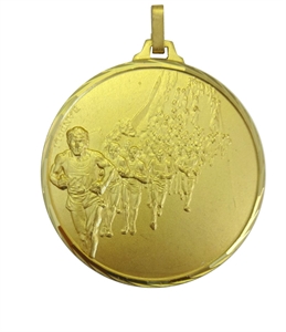 Gold Faceted Marathon Medal (size: 42mm/ 52mm) - 11642F/ 11652F