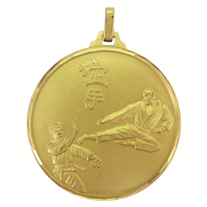 Gold Faceted Karate Medal (size: 42mm and 52mm) - 12942FG/ 12952FG