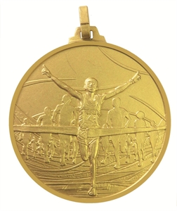 Gold Faceted Winning Runner Medal (size: 52mm) - 43852FG