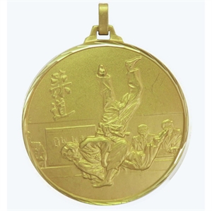 Gold Faceted Judo Medal (size: 42mm and 52mm) - 12442FG/ 12452FG