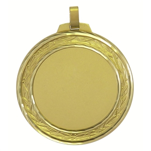 Gold Faceted Laurel Medal (size: 70mm) - 550070FG