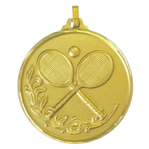 Gold Faceted Tennis Medal (size: 42mm & 52mm) - 37542FG/ 37552FG