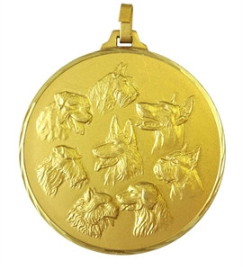 Gold Faceted Dog Show Medal (size: 42mm and 52mm) - 16942FG/ 16952FG