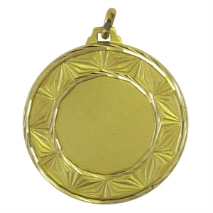 Gold Faceted Diamond Medal (size: 42mm) - 552042FG