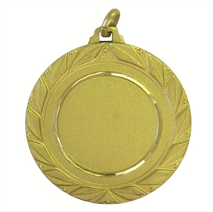 Gold Faceted Laurel Leaf Medal (size: 42mm) - 570542FG