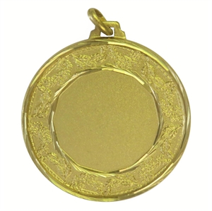 Gold Faceted Classic Laurel Medal (size: 42mm) - 551542FG