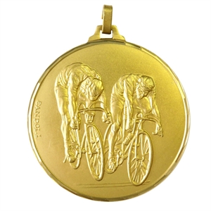 Gold Faceted Cycle Race Medal (size: 52mm) - 19452FG