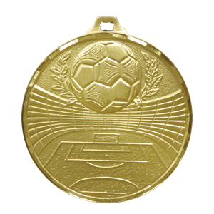 Gold Faceted Plano Football Stadium Medal (size: 42mm and 52mm) - 18142F/ 18152F