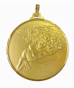 Gold Faceted Female Swimming Medal (size: 42mm & 52mm) - 24242FG/ 24252FG