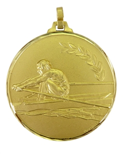 Gold Faceted Rowing Medal (size: 42mm and 52mm) - 18452FG