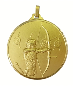 Gold Faceted Archery Medal (size: 52mm) - 33752FG