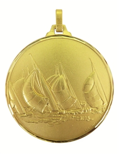 Gold Faceted Sailing Medal (size: 52mm) - 34252FG