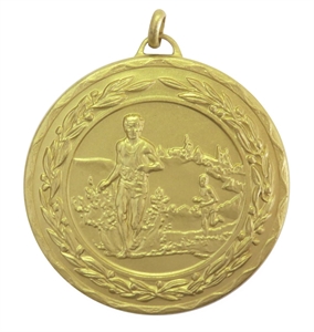 Gold Laurel Economy Cross Country Medal (size: 50mm) - 411050EG