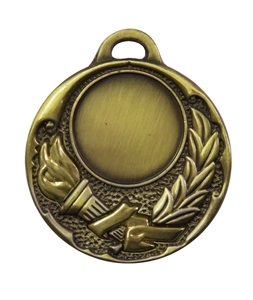 Gold Quality Two Toned Victory Torch Medal - 6550650EB