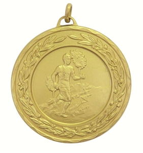 Gold Laurel Economy Cross Country Runner Medal (size: 50mm) - 432550EG