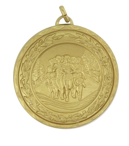 Gold Laurel Economy Fun Run Medal (size: 50mm) - 412050EG