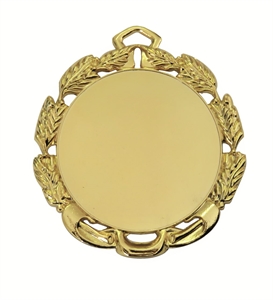 Gold Quality Die-Cast Laurel Wreath Medal (size: 70mm) - 6551270EG