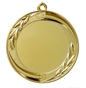 Gold Quality Scroll and Laurel Medal (size: 70mm) - MD3570EG