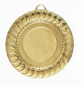 Gold Gadroon Edge Bright Finish Medal (size: 50mm) - 600150EG