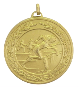 Gold Laurel Economy Female Track & Field Medal (size: 50mm) - 968350EG