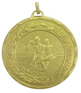 Gold Laurel Economy Rugby Medal (size: 50mm) - 428150EG