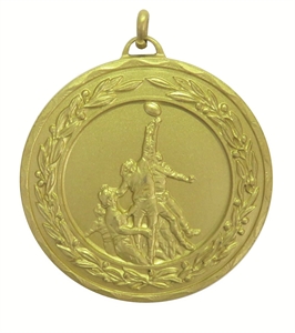 Gold Laurel Economy Rugby Lineout Medal (size: 50mm) - 428050EG