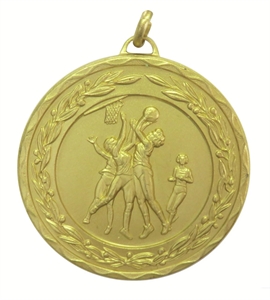 Gold Laurel Economy Netball Medal (size: 50mm) - 976950EG