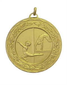 Gold Laurel Economy Gymnastics Medal (size: 50mm) - 415450EG