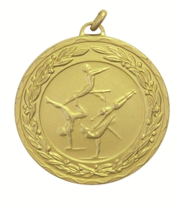 Gold Laurel Economy Female Gymnastics Medal (size: 50mm) - 979250EG