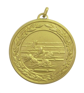 Gold Laurel Economy Male Swimmers Medal (size: 50mm) - 969450EG