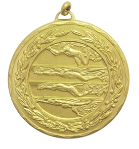 Gold Laurel Economy Male Swimming Strokes Medal (size: 50mm) - 422950EG