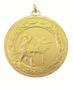 Gold Laurel Economy Table Tennis Medal (size: 50mm) - 414050EG