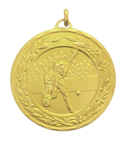 Gold - Laurel Economy Men's Tennis Medal (size: 50mm) - 418050EG