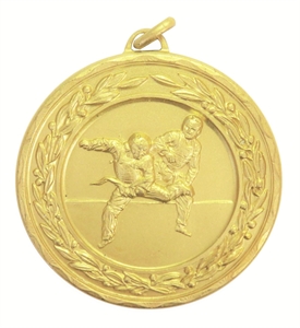 Gold - Laurel Economy Martial Arts Medal (size: 50mm)- 420550EG