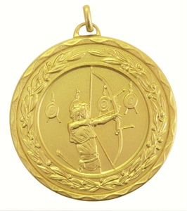 Gold Laurel Economy Archery Medal (size: 50mm) - 419150EG