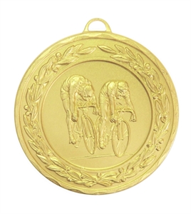 Gold Laurel Economy Cycling Medal (size: 50mm) - 423550EG