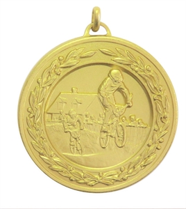 Gold Laurel Economy BMX Medal (size: 50mm) - 426050EG