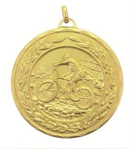 Gold Laurel Economy Mountain Bike Medal (size: 50mm) - 425550EG