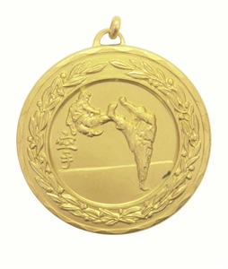 Gold - Laurel Economy Karate Medal (size: 50mm) - 420050EG