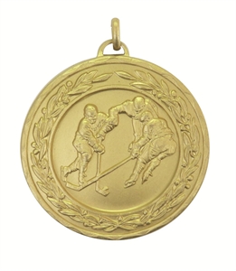 Gold Laurel Economy Ice Hockey Medal (size: 50mm) - 417050EG