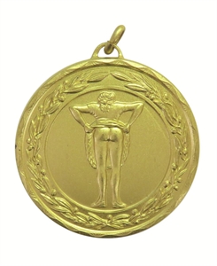 Gold Laurel Economy Bottom Place Medal (size: 50mm) - 433050EG