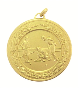 Gold Laurel Economy Lawn Bowls Medal (size: 50mm) - 426550EG