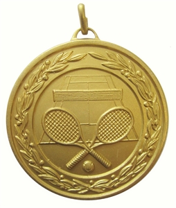 Gold Laurel Economy Tennis Medal (size: 50mm) - 962150EG