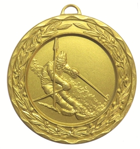 Gold Laurel Economy Skiing Medal (size: 50mm) - 980650EG