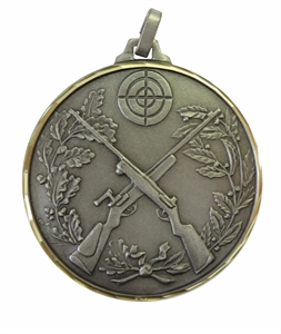 Silver Faceted Cross Rifles Medal (size: 52mm) - 39442FS