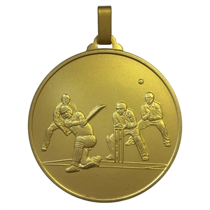 Gold Economy Cricket Medal  (size: 52mm and 60mm) - 40952EG/ 40960EG