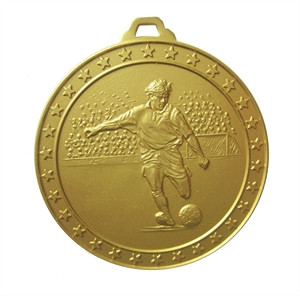 Gold Economy Football Star Medal (size: 60mm) - 43460EG