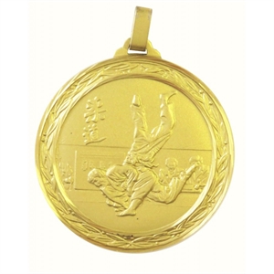 Gold Faceted Judo Medal (size: 60mm) - 12460FG